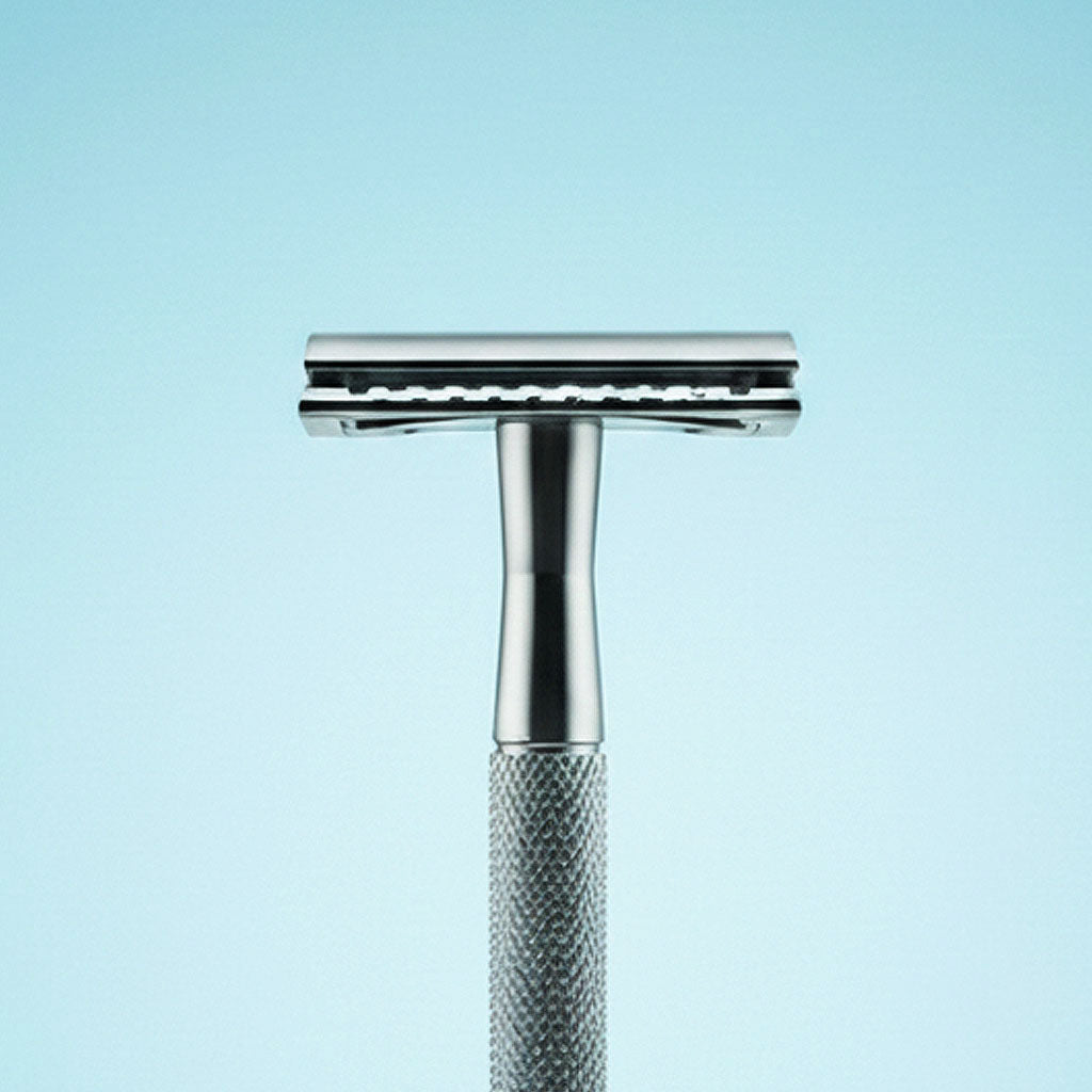 SAFETY RAZOR SCHEERMES + HOUDER + MESJES  | 3 kleuren